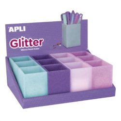 APLI Silikone Penholder -Lyserd -  Glitter