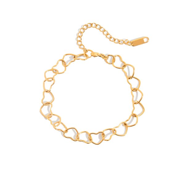 By St�r Armb�nd - Hjerter - Forgyldt