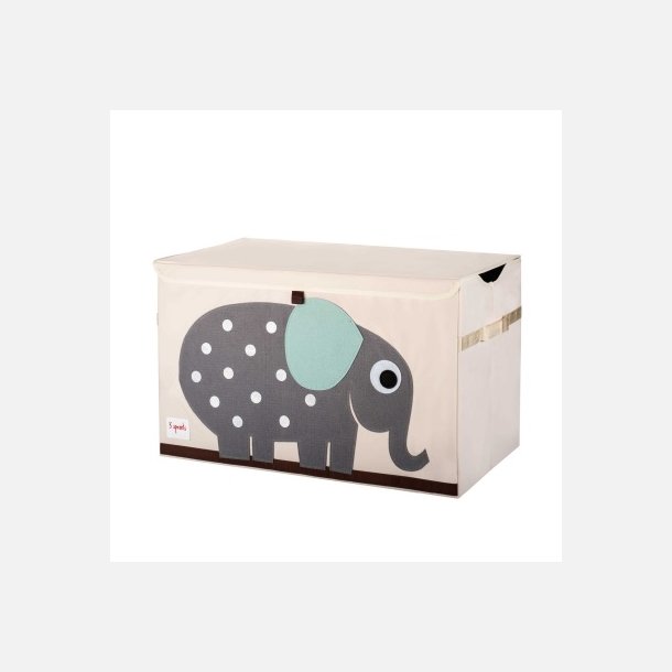 3 Sprouts Opbevaringskasse Med L�g - Elefant 